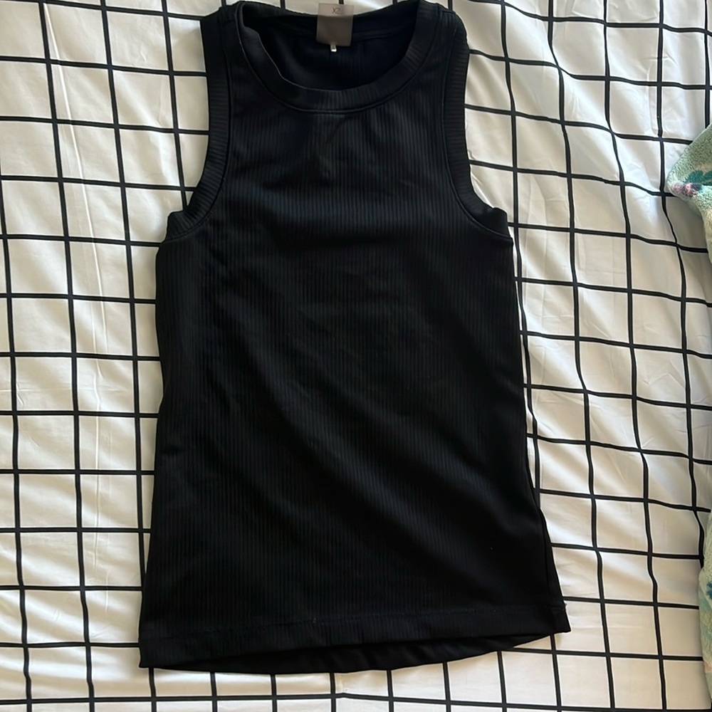 calia black high neck tank top